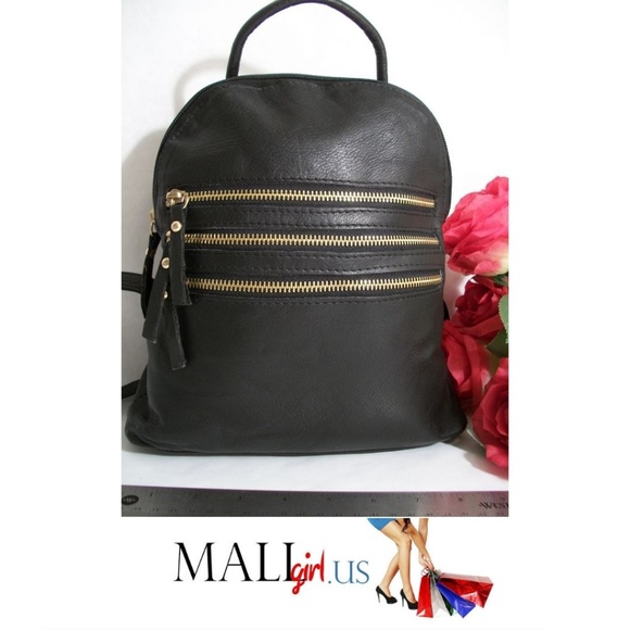 Great American Leatherworks Handbags - Genuine Leather Black Backpack mini
